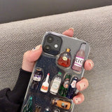 3D Bar Bear Drinks Bottle Phone Case Cover For Apple iPhone 11 Pro X XS Max XR Soft TPU Back Cover for iPhone 7 8 Plus Cute Lovely Clear Case
