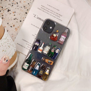 3D Bar Bear Drinks Bottle Phone Case Cover For Apple iPhone 11 Pro X XS Max XR Soft TPU Back Cover for iPhone 7 8 Plus Cute Lovely Clear Case