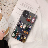 3D Bar Bear Drinks Bottle Phone Case Cover For Apple iPhone 11 Pro X XS Max XR Soft TPU Back Cover for iPhone 7 8 Plus Cute Lovely Clear Case