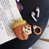 AirPods Cute 3D Cartoon Walnut Squirrel Silicone Case cover For Airpod 1/2