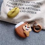 AirPods Cute 3D Cartoon Walnut Squirrel Silicone Case cover For Airpod 1/2