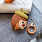 AirPods Cute 3D Cartoon Walnut Squirrel Silicone Case cover For Airpod 1/2