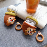 AirPods Cute 3D Cartoon Walnut Squirrel Silicone Case cover For Airpod 1/2