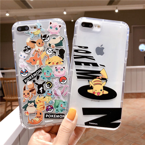 Cartoon Phone Case For Apple iPhone 11 Pro X XS Max XR Soft TPU Back Cover for iPhone 7 8 Plus Cute Lovely Clear Case