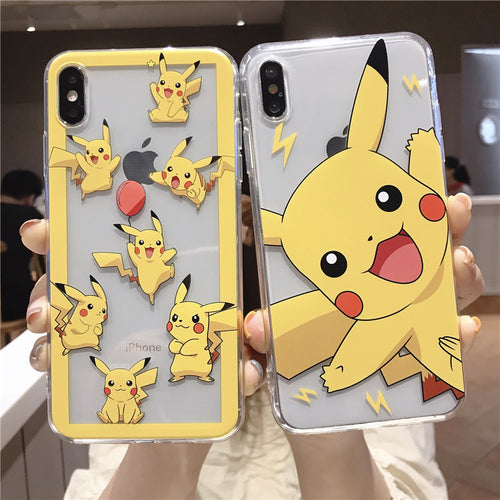 Cartoon Phone Case For Apple iPhone 11 Pro X XS Max XR Soft TPU Back Cover for iPhone 7 8 Plus Cute Lovely Clear Case