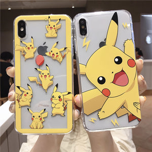 Cartoon Phone Case For Apple iPhone 11 Pro X XS Max XR Soft TPU Back Cover for iPhone 7 8 Plus Cute Lovely Clear Case