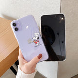 Cartoon Snoopy Phone Case For Apple iPhone 11 Pro X XS Max XR Soft TPU Back Cover for iPhone 7 8 Plus Cute Lovely Clear Case
