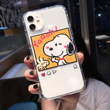 Cartoon Snoopy Phone Case For Apple iPhone 11 Pro X XS Max XR Soft TPU Back Cover for iPhone 7 8 Plus Cute Lovely Clear Case