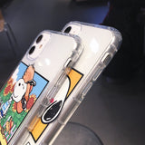 Cartoon Snoopy Phone Case For Apple iPhone 11 Pro X XS Max XR Soft TPU Back Cover for iPhone 7 8 Plus Cute Lovely Clear Case