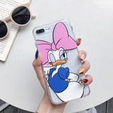 Cartoon Daisy Donald Phone Case For Apple iPhone 11 Pro X XS Max XR Soft TPU Back Cover for iPhone 7 8 Plus Cute Lovely Clear Case