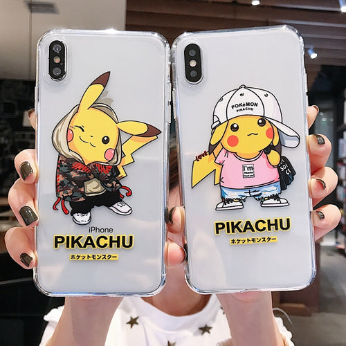 Cartoon Phone Case For Apple iPhone 11 Pro X XS Max XR Soft TPU Back Cover for iPhone 7 8 Plus Cute Lovely Clear Case