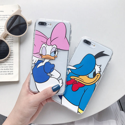 Cartoon Daisy Donald Phone Case For Apple iPhone 11 Pro X XS Max XR Soft TPU Back Cover for iPhone 7 8 Plus Cute Lovely Clear Case