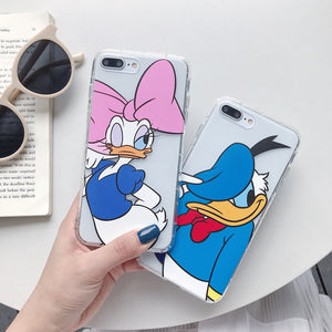 Cartoon Daisy Donald Phone Case For Apple iPhone 11 Pro X XS Max XR Soft TPU Back Cover for iPhone 7 8 Plus Cute Lovely Clear Case