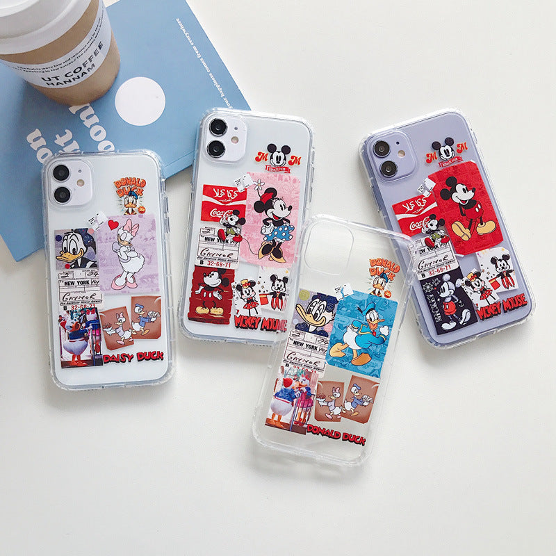 Cartoon Mickey Minnie Phone Case For Apple iPhone 11 Pro X XS Max XR Soft TPU Back Cover for iPhone 7 8 Plus Cute Lovely Clear Case
