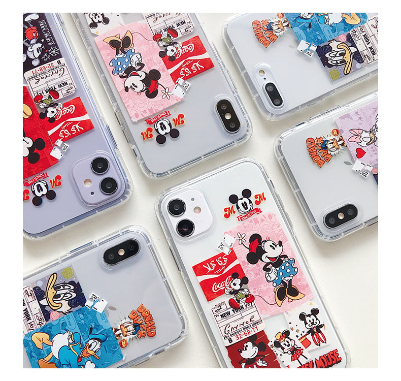 Cartoon Mickey Minnie Phone Case For Apple iPhone 11 Pro X XS Max XR Soft TPU Back Cover for iPhone 7 8 Plus Cute Lovely Clear Case