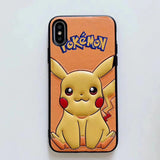 Cartoon PU Leather Embossed Phone Case For Apple iPhone 11 Pro X XS Max XR Soft TPU Back Cover for iPhone 7 8 Plus Cute Case