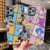 Cartoon PU Leather Embossed Phone Case For Apple iPhone 11 Pro X XS Max XR Soft TPU Back Cover for iPhone 7 8 Plus Cute Case