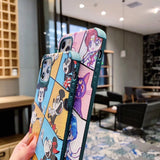 Cartoon PU Leather Embossed Phone Case For Apple iPhone 11 Pro X XS Max XR Soft TPU Back Cover for iPhone 7 8 Plus Cute Case