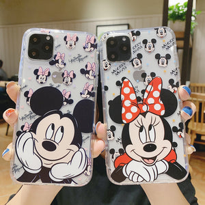 Funny Minnie Mickey Phone Case For Apple iPhone 11 Pro X XS Max XR Soft TPU Back Cover for iPhone 7 8 Plus Cute Lovely Clear Case