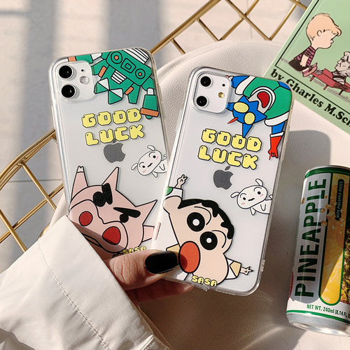 Cartoon Phone Case For Apple iPhone 11 Pro X XS Max XR Soft TPU Back Cover for iPhone 7 8 Plus Cute Lovely Clear Case