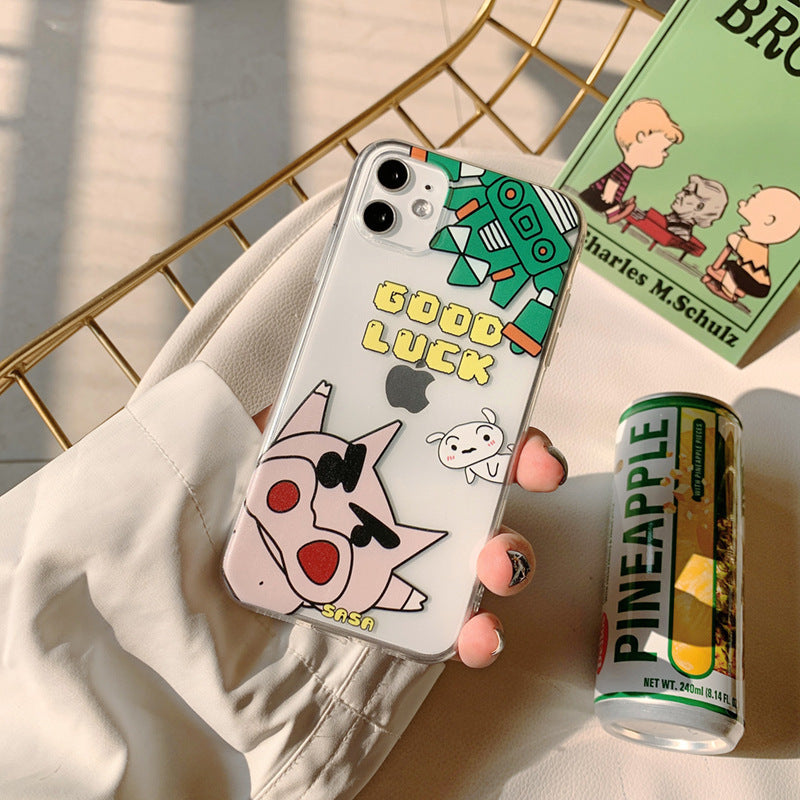 Cartoon Phone Case For Apple iPhone 11 Pro X XS Max XR Soft TPU Back Cover for iPhone 7 8 Plus Cute Lovely Clear Case