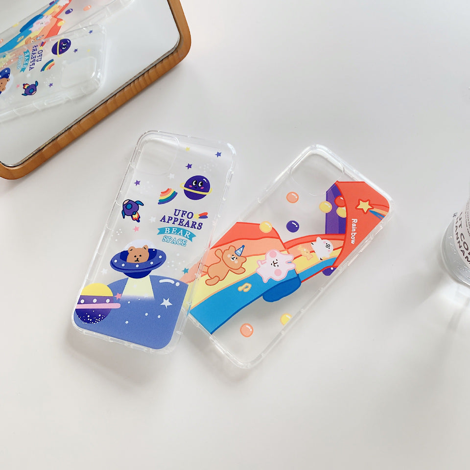 Cartoon Phone Case For Apple iPhone 11 Pro X XS Max XR Soft TPU Back Cover for iPhone 7 8 Plus Cute Lovely Clear Case