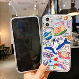 Cartoon Planet Phone Case For Apple iPhone 11 Pro X XS Max XR Soft TPU Back Cover for iPhone 7 8 Plus Cute Lovely Clear Case