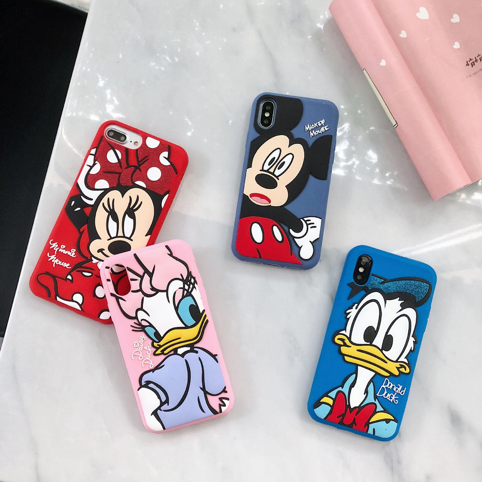 3D Cartoon Silicone Phone Case Cover For Apple iPhone 11 Pro X XS Max XR Soft Back Cover for iPhone 7 8 Plus Cute Lovely Case