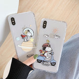 Cartoon Snoopy Phone Case For Apple iPhone 11 Pro X XS Max XR Soft TPU Back Cover for iPhone 7 8 Plus Cute Lovely Clear Case
