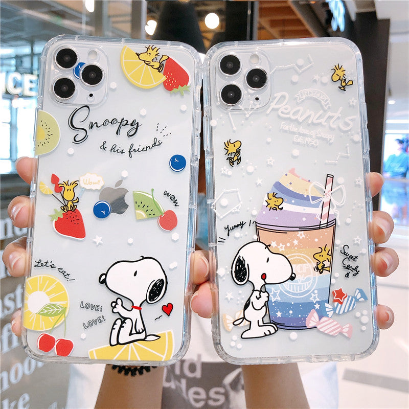 Cute Snoopy Phone Case For Apple iPhone 11 Pro X XS Max XR Soft TPU Back Cover for iPhone 7 8 Plus Cute Lovely Clear Case
