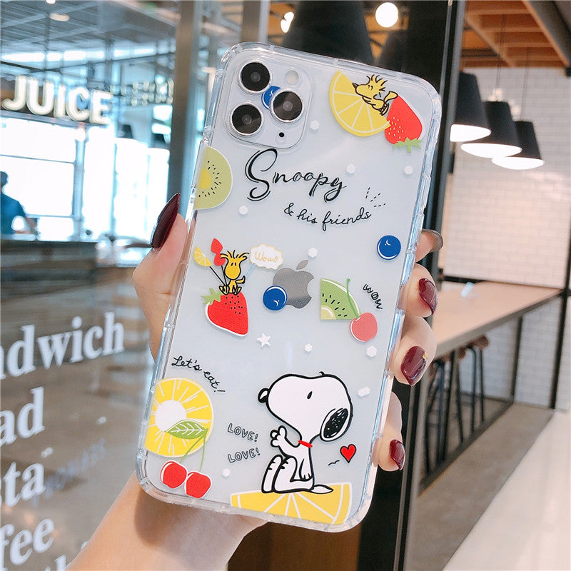 Cute Snoopy Phone Case For Apple iPhone 11 Pro X XS Max XR Soft TPU Back Cover for iPhone 7 8 Plus Cute Lovely Clear Case