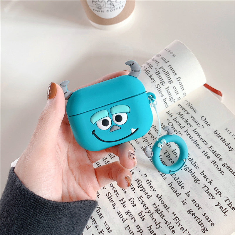 AirPods Cute 3D Cartoon Sulley& Mike Silicone Case cover For Airpod Pro