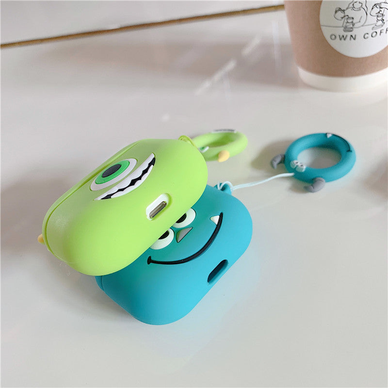 AirPods Cute 3D Cartoon Sulley& Mike Silicone Case cover For Airpod Pro