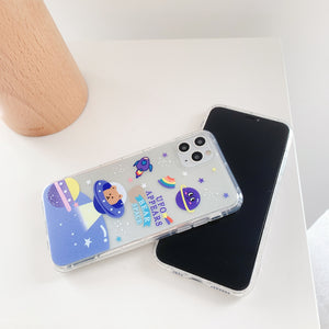 Cartoon Phone Case For Apple iPhone 11 Pro X XS Max XR Soft TPU Back Cover for iPhone 7 8 Plus Cute Lovely Clear Case