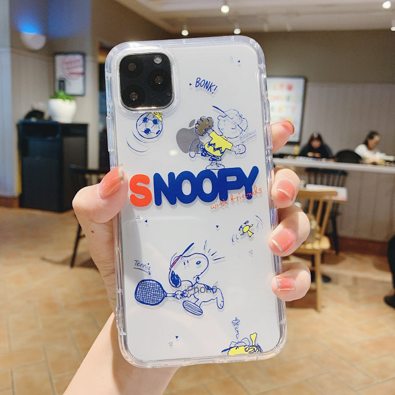 Cute Snoopy Charlie Phone Case For Apple iPhone 11 Pro X XS Max XR Soft TPU Back Cover for iPhone 7 8 Plus Cute Lovely Clear Case