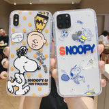 Cute Snoopy Charlie Phone Case For Apple iPhone 11 Pro X XS Max XR Soft TPU Back Cover for iPhone 7 8 Plus Cute Lovely Clear Case