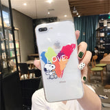 Cartoon Snoopy Phone Case For Apple iPhone 11 Pro X XS Max XR Soft TPU Back Cover for iPhone 7 8 Plus Cute Lovely Clear Case