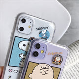 Cartoon Snoopy Charlie Phone Case For Apple iPhone 11 Pro X XS Max XR Soft TPU Back Cover for iPhone 7 8 Plus Cute Lovely Clear Case