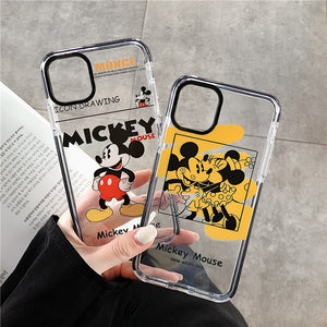 Minnie& Mickey Phone Case For Apple iPhone 11 Pro X XS Max XR Soft TPU Back Cover for iPhone 7 8 Plus Cute Lovely Clear Case