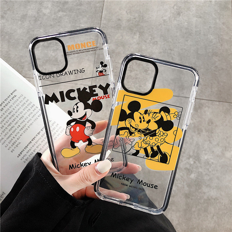 Minnie& Mickey Phone Case For Apple iPhone 11 Pro X XS Max XR Soft TPU Back Cover for iPhone 7 8 Plus Cute Lovely Clear Case