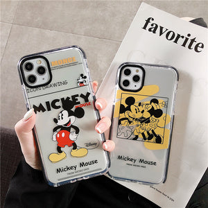 Minnie& Mickey Phone Case For Apple iPhone 11 Pro X XS Max XR Soft TPU Back Cover for iPhone 7 8 Plus Cute Lovely Clear Case