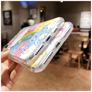 Rainbow Bear Phone Case For Apple iPhone 11 Pro X XS Max XR Soft TPU Back Cover for iPhone 7 8 Plus Cute Lovely Clear Case