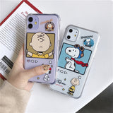 Cartoon Snoopy Charlie Phone Case For Apple iPhone 11 Pro X XS Max XR Soft TPU Back Cover for iPhone 7 8 Plus Cute Lovely Clear Case
